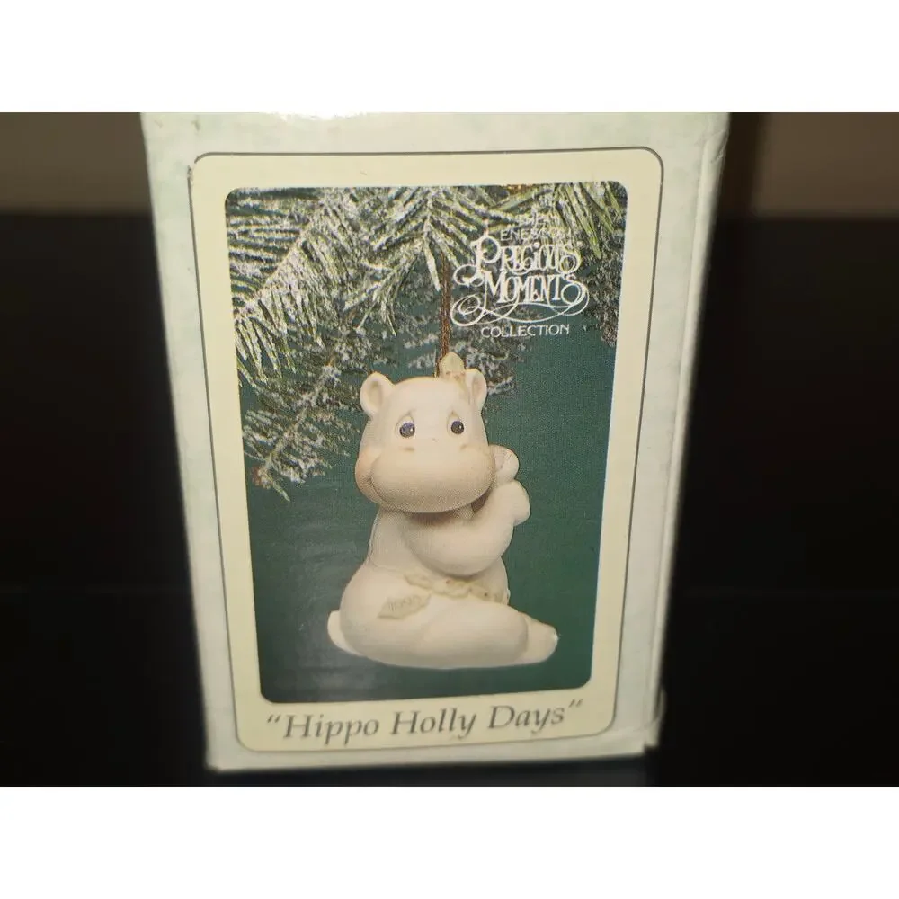 Precious Moments Hippo Holly Days Christmas Ornament Enesco 520403